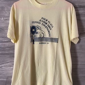 Summer of 87 Junior Open tennis tournament vintage t shirt size XL